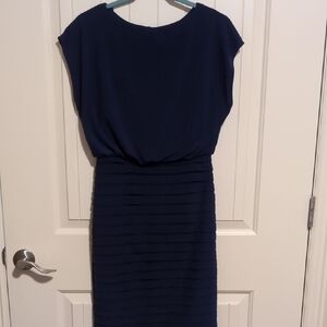 Adrianna Papell Midnight Blue Midi Dress